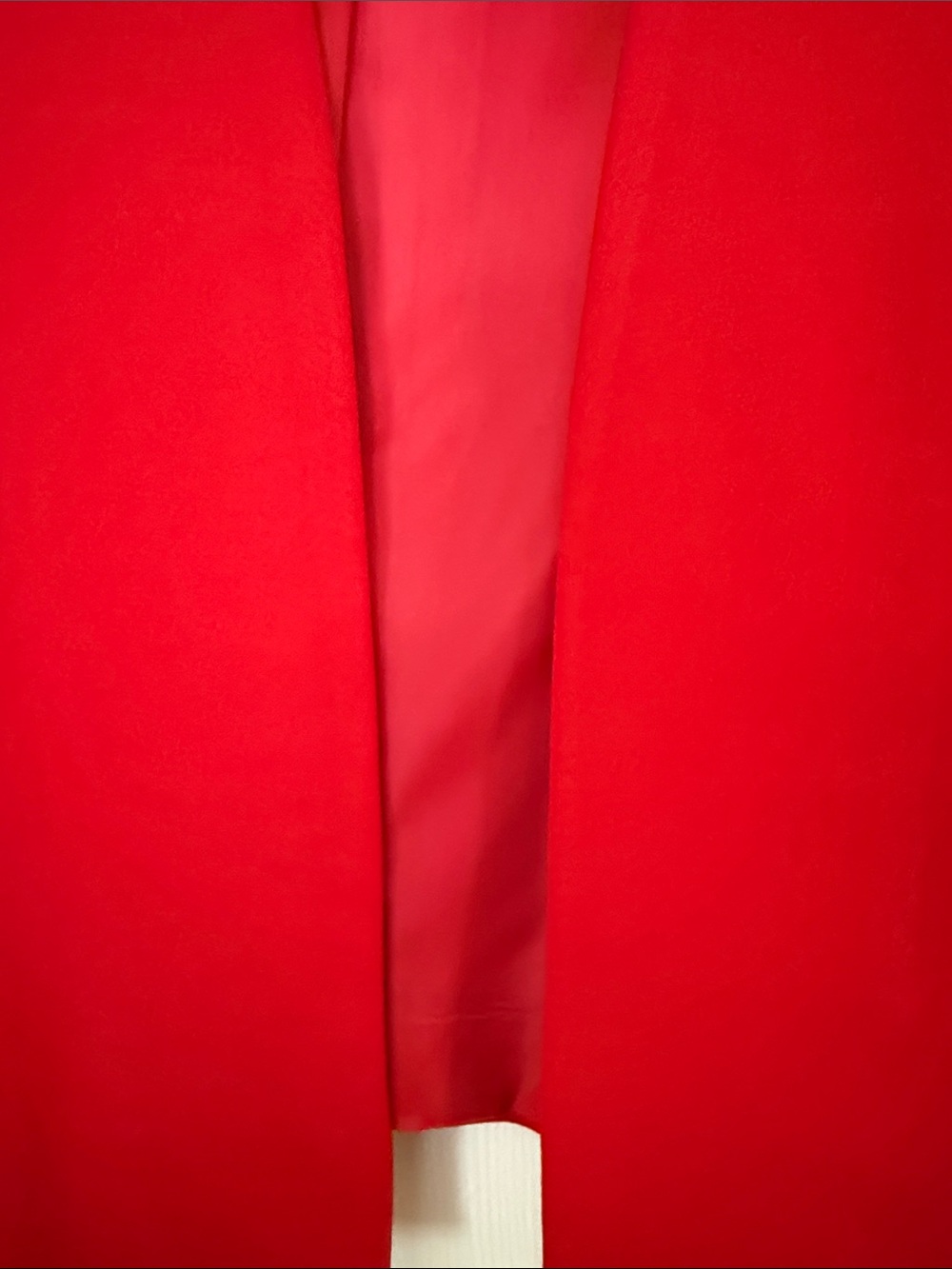 Marc Bouwer Vibrant Red Open-Front Blazer with Gold Zipper Accents - Picture 3 of 7